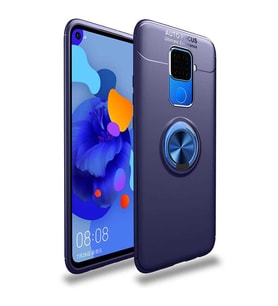 Huawei Mate 30 Lite Kılıf Yüzüklü Magnetli Ravel Case (Mavi)