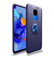 Huawei Mate 30 Lite Kılıf Yüzüklü Magnetli Ravel Case (Mavi)