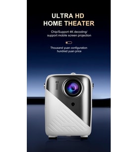 4K Pro Android Oyun Konsollu Ev Sineması Ultra Hd LED Projeksiyon (Beyaz)