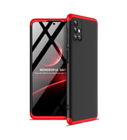 Galaxy M31S Kılıf Zore Ays Full Koruma Kılıf (Siyah-Kırmızı)