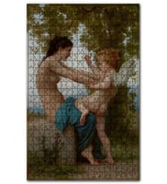 Cakapuzzle Genç Kız Aşk Tanrısı Eros'a Direniyor Puzzle Yapboz MDF (Ahşap) (1000 Parça)