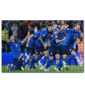 Cakapuzzle Son Penaltı gol ve İtalya Şampıyon Puzzle Yapboz MDF (Ahşap) (1000 Parça)