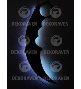 Karambit Led Işıklı tablo (Beyaz)