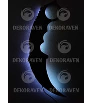 Karambit Led Işıklı tablo (Beyaz)
