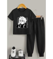 Çocuk Killua Zoldyck Alt - Üst Eşofman Takımı (Siyah)
