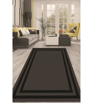 Dijital Kaymaz Taban Yıkanabilir Modern Renkli Salon Halısı Mutfak Halısı Yolluk ND-HT-526 (Antrasit)