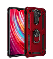 Microsonic Xiaomi Redmi Note 8 Pro Kılıf Military Ring Holder (Kırmızı)