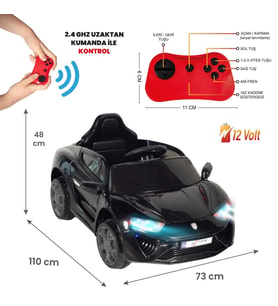 Uj Toys Jagor Akülü Araba 12V (Siyah)