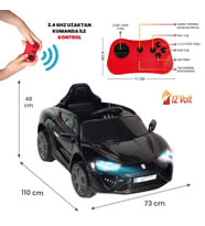 Uj Toys Jagor Akülü Araba 12V (Siyah)