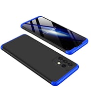 Galaxy A32 4G Kılıf Zore Ays Full Koruma Kılıf (Siyah-Mavi)