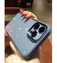 Apple iPhone 13 Pro Max Kılıf Kamera Korumalı Mat Renkli Silikon (Mavi)