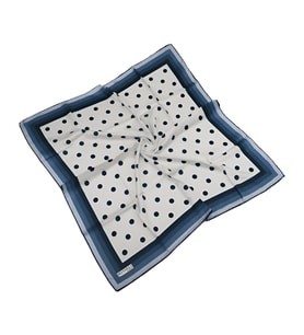 Mısırlı Eşarpları Cocoon Twill Eşarp (Beyaz - Lacivert)