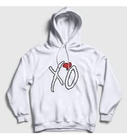 Presmono Unisex Gri Xo The Weeknd Kapüşonlu Sweatshirt 159407tt (Beyaz)