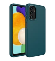 Galaxy A04S Kılıf Luna Dışı Soft Yumuşak İçi Kadife Kılıf (Koyu Yeşil)