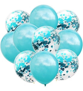Sürpriz Uçan Konfetili Balon 50 Adet (Mavi)