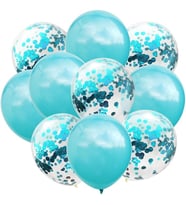 Sürpriz Uçan Konfetili Balon 50 Adet (Mavi)