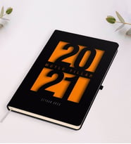 BK Gift Kişiye Özel 2024 Mutlu Yıllar Beyaz Defter-7 (Siyah)