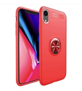 Uyumlu Model Apple iPhone XR 6.1 Kılıf Yüzüklü Magnetli Ravel Case (Kırmızı)