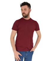 Erkek Sıfır Yaka Tişört Ottoman BGL-ST01890 (Bordo)
