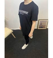 Kadın Bisiklet Yaka Oversize Fit Californıa Baskılı Tişort SPR24tsk304 (Siyah)