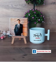 Türkçe Öğretmeni Fotoğraflı Dekoratif Taş, Kupa Bardak Beyaz Hediye Öğretmenler Günü Hediyesi (Model 12)