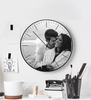 eJOYA Kişiye Özel Tasarımlarıyla Fotoğraflı Duvar Saati 110882 (Siyah - Beyaz)
