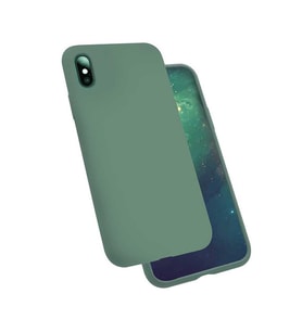 Apple iPhone XS Max Kılıf Zore Silk Kadife İç Yüzey Silikon Kılıf (Yeşil)