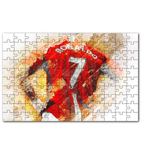 Cakapuzzle Numara 7 Formalı Ronaldo Sırt Görünüm Puzzle Yapboz MDF (Ahşap) (255 Parça)