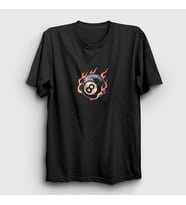 Presmono Unisex Beyaz 8 Ball Billiards Bilardo T-Shirt 426544tt (Siyah)