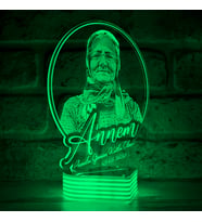 Kişiye Özel Anneler Günü Hediyesi, 3D Lamba (Yeşil)