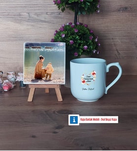 Anneye Doğum Günü Hediyesi Fotoğraflı Dekoratif Taş, Kupa Bardak Beyaz Hediye (Model 5)
