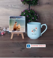 Anneye Doğum Günü Hediyesi Fotoğraflı Dekoratif Taş, Kupa Bardak Beyaz Hediye (Model 5)