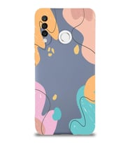 PrintiFy Huawei P 30 Lite Uyumlu Lansman Kılıf Karışık Renkler Tasarımlı İçi Kadife  Kapak (Petrol Mavisi)
