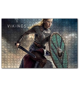 Cakapuzzle Vikingler Katheryn Lagertha  Puzzle Yapboz MDF (Ahşap) (255 Parça)
