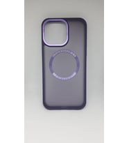 İphone 15 Pro Max Mat Elektro  Magsafe Kılıf (Mor)