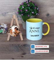 Anneye Doğum Günü Hediyesi Kupa Bardak Beyaz ve Fotoğraflı Ahşap Anahtarlık Hediye (Model 7)