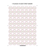 PAKETİ İL AÇAN SİZSİNİZ 4 cm VARAK YALDIZ BASKILI AĞIZ KAPAMA ETİKETİ (Altın)