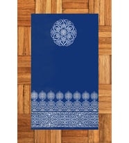 EVDEYA Dijital Baskılı Yıkanabilir Motifli Hediyelik Namaz Halısı Seccade 70x130, SECCADE-44-KAHVERENGİ, (Mavi)