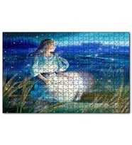 Cakapuzzle Perisi ve Buğday Başakları Puzzle Yapboz MDF (Ahşap) (500 Parça)