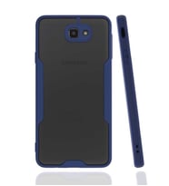 Galaxy J7 Prime Kılıf Parfe Kenarları Pastel Renk Silikon Kılıf (Lacivert)