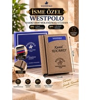 Westpolo Hakiki Deri İsme Özel Erkek Mekanizmalı Cüzdan  (Vizon)