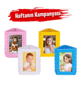 100 adet 10x15 fotoğraf baskısı+Üçgen Kalemlikli Fotoğraf Çerçevesi (baskılar dahil) (Sarı)