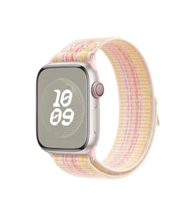 Apple Watch 44mm Kordon 2023 Point Hasır Kordon Strap Kayış (Pembe)