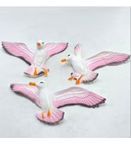DEKORATİF 3LÜ MARTI İNİŞTE DUVAR SÜSÜ (Pembe)