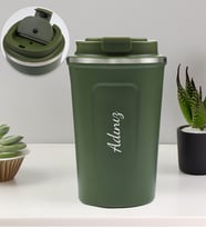 Kişiye Özel 350 ML Çelik Termos (Yeşil)