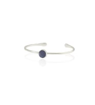 Kadir Jewellery Zirkon Taşlı Ayarlanabilir 925 Ayar Gümüş Kaplama Bilezik (Mor)