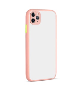 Uyumlu Model Apple iPhone 11 Pro Max Kılıf Kamera Korumalı Mat Kapak (Pembe)