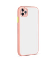 Uyumlu Model Apple iPhone 11 Pro Max Kılıf Kamera Korumalı Mat Kapak (Pembe)