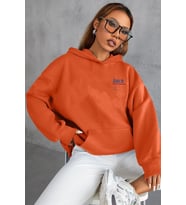 Unisex Back Sırt Baskılı Sweatshirt (Turuncu)