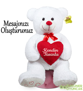 Kendin Tasarla 140 Cm  Kalpli Dev Bobo (Beyaz)